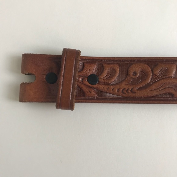 Vintage Tooled Ben Delatour Scout Ranch Belt 30 - Picture 4 of 5